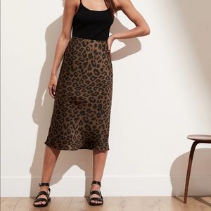 Leopard Print MIDI Skirt